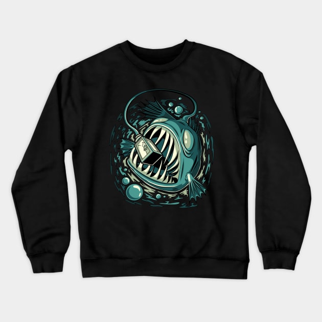 Lantern Fish Crewneck Sweatshirt by StephenHartman